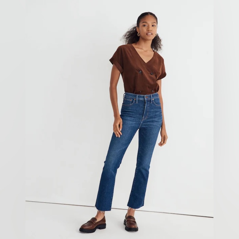 Madewell Cali Demi-Boot Jeans in Smithley Wash — size 30